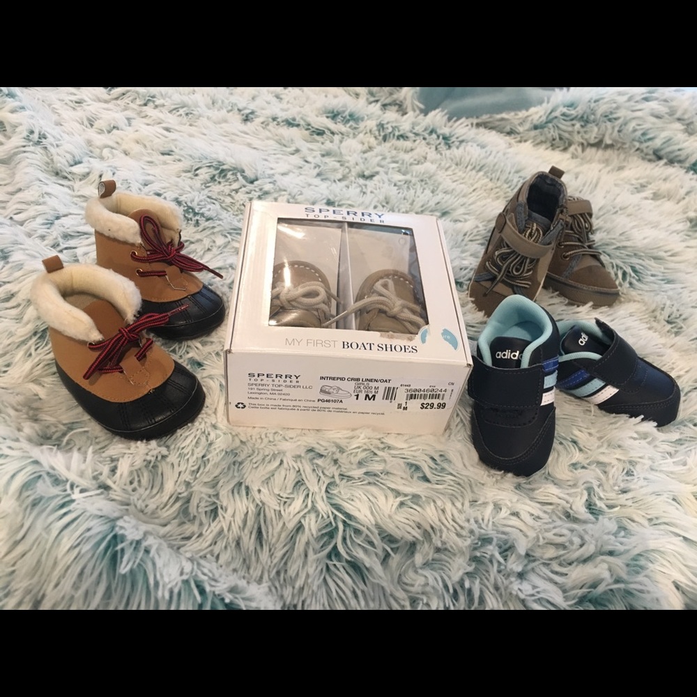 Infant baby shoes Sperry’s Adidas and more!!!!!